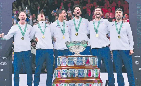 Italy claims historic third straight Davis Cup title1