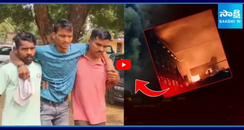  Massive Fire Breaks At Tiles Factory In Tirupati  1