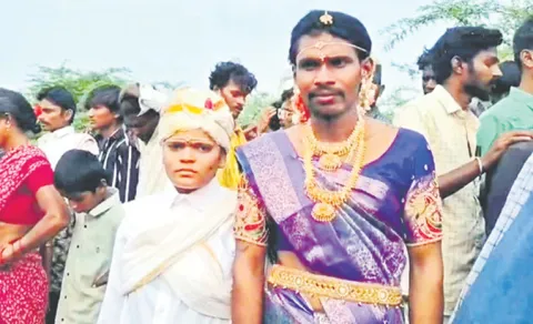  Prakasham Dist A strange custom In Marriage 