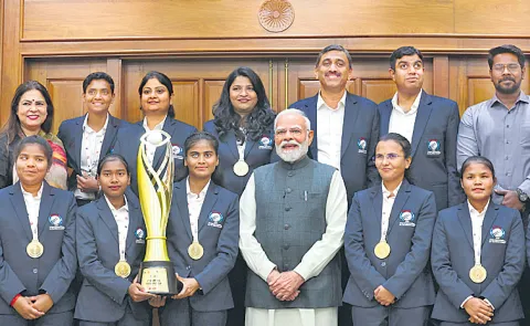 PM Modi praises winners of Blind Womens World Cup8