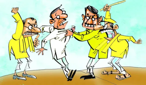 గొర్రెల కాపరిపై  టీడీపీ నేతల దాడి 