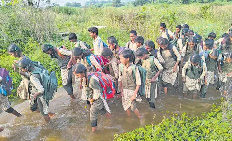 Students from three villages in Tirupati district