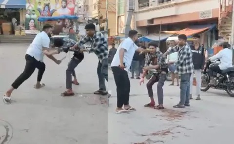 An Incident Creates Chaos On Jagadgirigutta Road