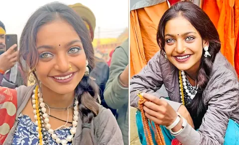 kumbh Mela monalisa At LiFe Movie Opening