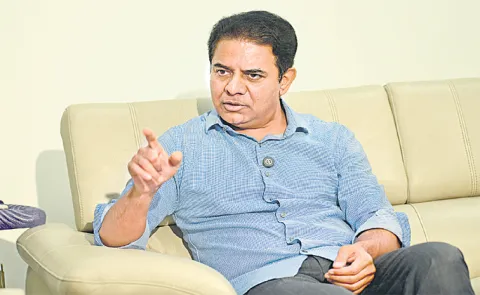 BRS Leader KTR Special Interview with Sakshi