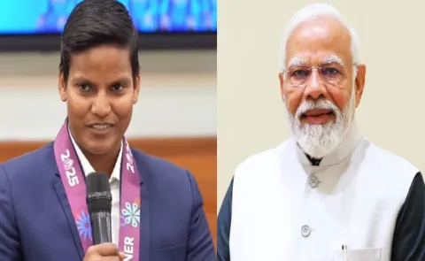 PM Modi Asks Deepti Sharma About Lord Hanuman Tattoo Heres Her Response