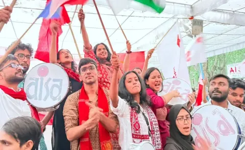 Clean sweep as AISA,SFI and DSF beats ABVP JNUSU Elections