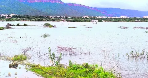 ప్రమాదకరంగా పేరూరు చెరువు 