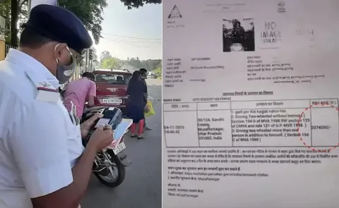 Helmetless Scooter Rider Get Rs 21 Lakh In Muzaffarnagar