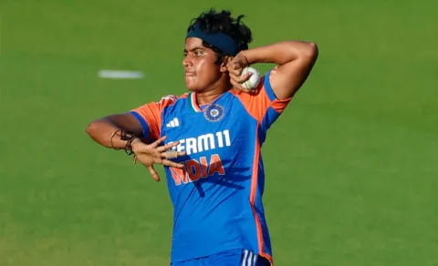Women Cricketer Sri Charani  