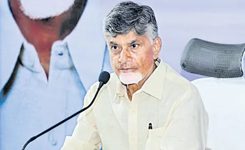 CM Chandrababu with the media