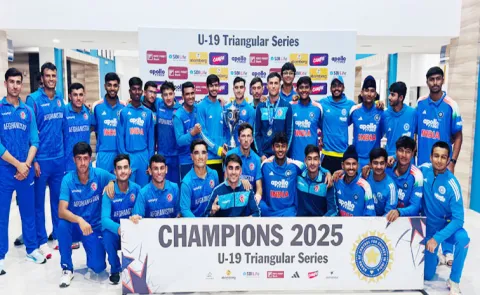 IND A U19 vs AFG U19 share Tri Series Trophy After Final washed out3