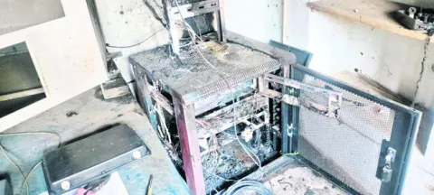 బీఎస్‌ఎన్‌ఎల్‌ కార్యాలయంలో అగ్ని ప్రమాదం 