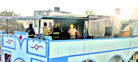 టీఎన్జీవో జిల్లా అధ్యక్షుడి ఇంటిపై అగ్నిప్రమాదం
