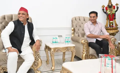 Akhilesh Yadav Meets Ktr And Brs Party Leaders