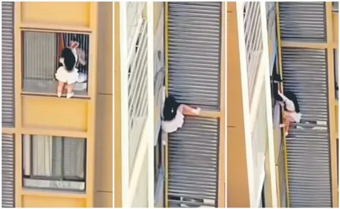 China Woman Dangles From 10th Floor Balcony To Escape Lover