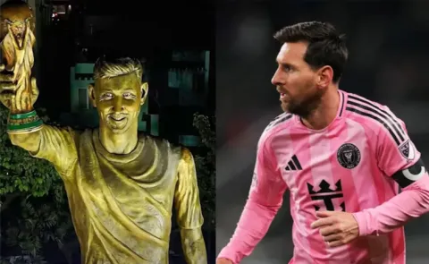 Lionel Messi's First Reaction On His 70-Foot Statue In Kolkata7