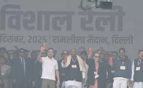 rahul gandhi Gandhi slams govt, EC at Congress mega rally