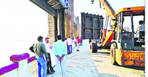 చురుగ్గా డ్యామ్‌పై కొత్తగేట్ల పనులు