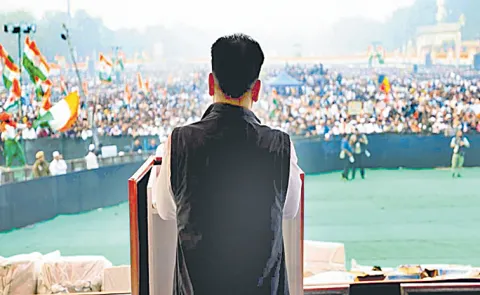 Congress party organized a massive protest under the slogan vote chori