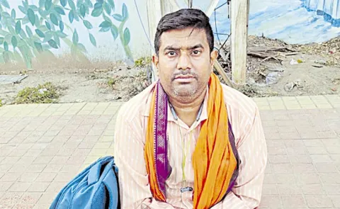 Victim protest at Anantapur District Collectorate