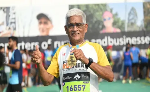 Nagabhushana Rao is the city's oldest active runner