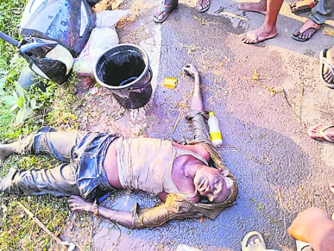 ట్రాక్టర్‌ బోల్తా...డ్రైవర్‌ మృతి 