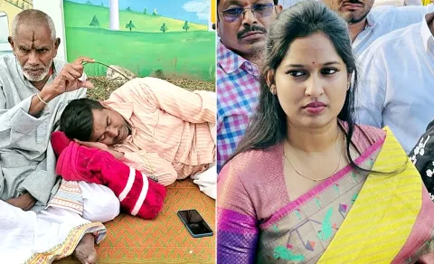 TDP MLA Bandaru Sravani Followers On Temple Priest Ramanachary