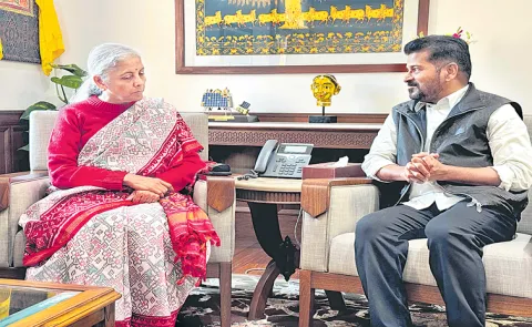 Telangana CM Revanth Reddy requested Central finance minister nirmala sitaraman to Grant an exemption for education