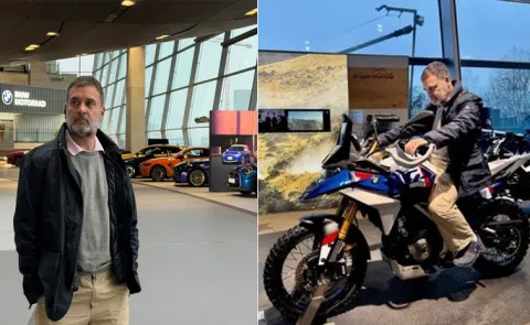 Rahul Gandhi visits BMW plant in Munich Our manufacturing declining