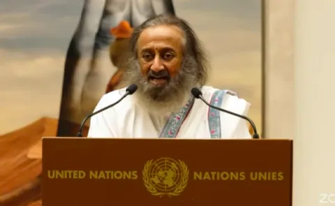  World Meditates with Gurudev Sri Sri Ravi Shankar at United Nations