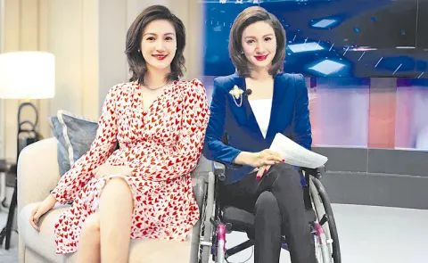 China first wheelchair anchor Liang Yi