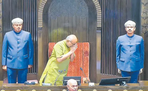 CP Radhakrishnan chairs first Rajya Sabha session