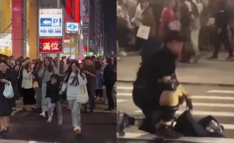 Smoke bombs at Taiwan train station12