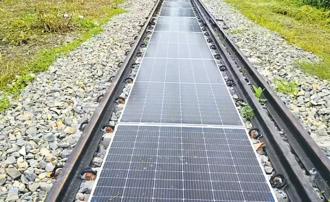Solar power from railway tracks