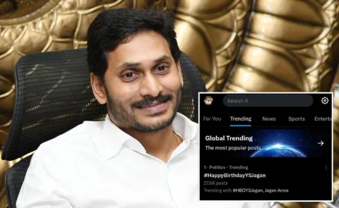 YS Jagan Birth day wishes hashtag top on the global charts