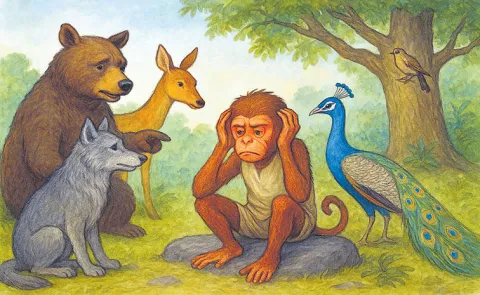 Sakshi Funday: special story about monkey sleeps in forest