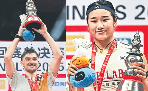 The singles winners are An Se young and Christo Popov4