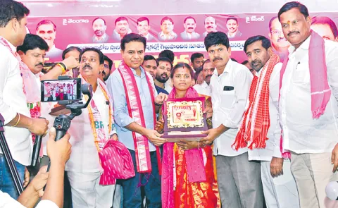 BRS party working president KTR on the Palamuru Rangareddy lift irrigation project