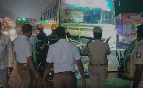 A horrific road accident occurred in Tamil Nadu