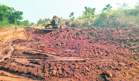 అటవీ భూముల్లో మట్టి మాఫియా! 