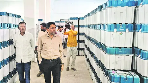 ఈవీఎం, వీవీ ప్యాట్ల గోడౌన్‌కు పటిష్ట భద్రత 