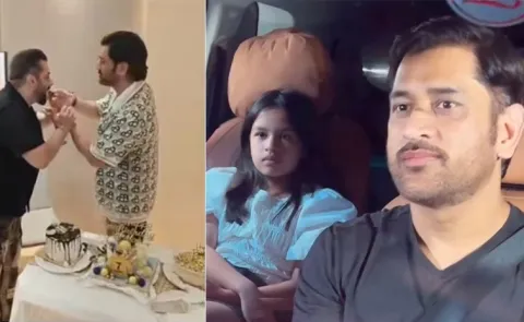 MS Dhoni WITH HIS FAMILY ATTEND TO SALMAN KHAN BIRTHDAY