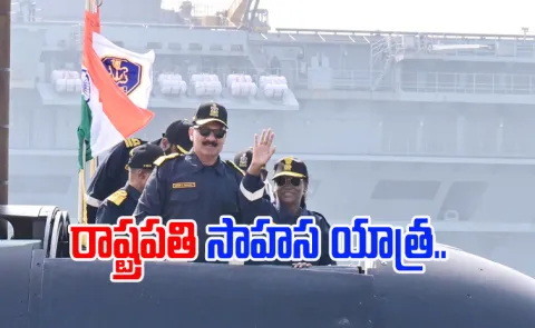 President Murmu Undertakes Submarine Sortie At Karwar Naval Base