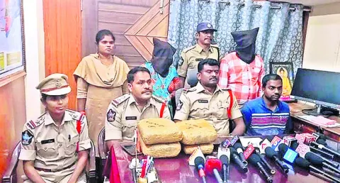 గంజాయి కేసులో దంపతుల అరెస్ట్‌ 