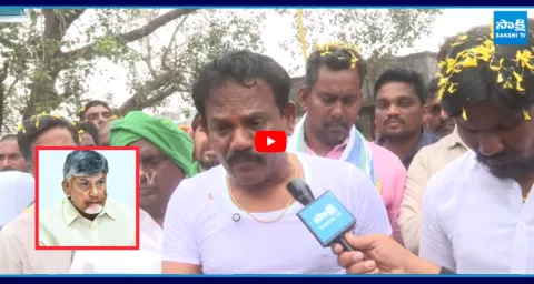 YSRCP Leader Varikuti Ashok Babu Protest Against Farmers Problems  1