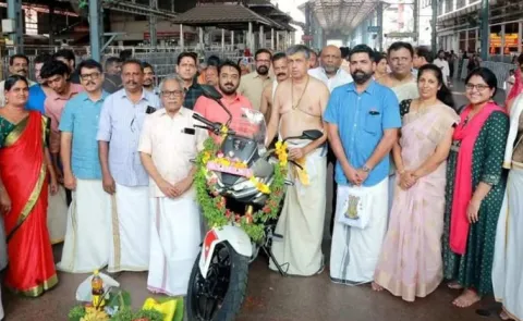 Guruvayurappan Temple Gets New TVS Apache RTX 300
