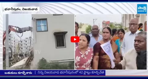 Victim Families Cry as Their Homes Are Demolished in Vijayawada 1