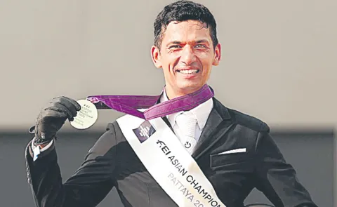 Ashish wins individual gold at Asian Equestrian Games3