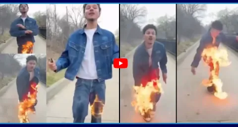 Young Man Stunts With Fire Video Goes Viral  1